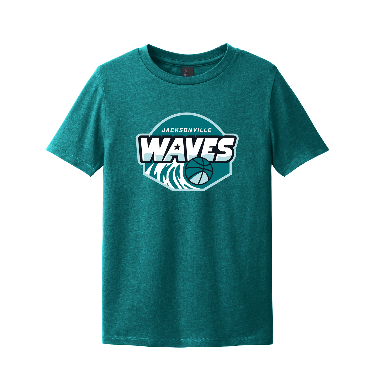 Jacksonville Waves District Teal Triblend Logo Tee
