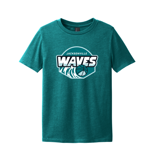Jacksonville Waves Youth District Teal Logo Tee