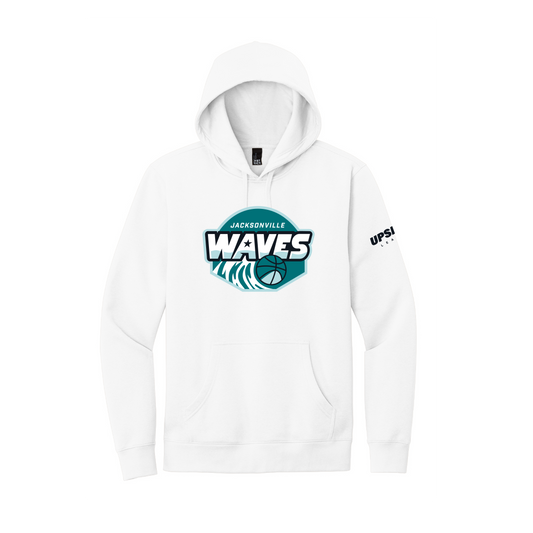 Jacksonville Waves District White Logo Hooded Sweatshirt
