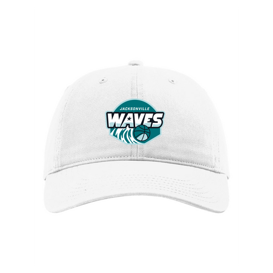 Jacksonville Waves White Relaxed Unstructured Logo Hat